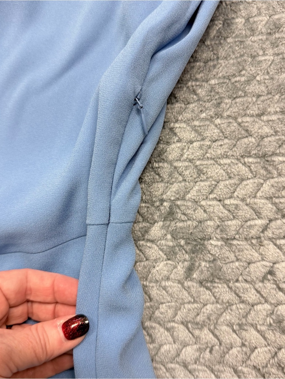 MM Lafleur Sky Blue Draped Midi Dress - Picture 4 of 13